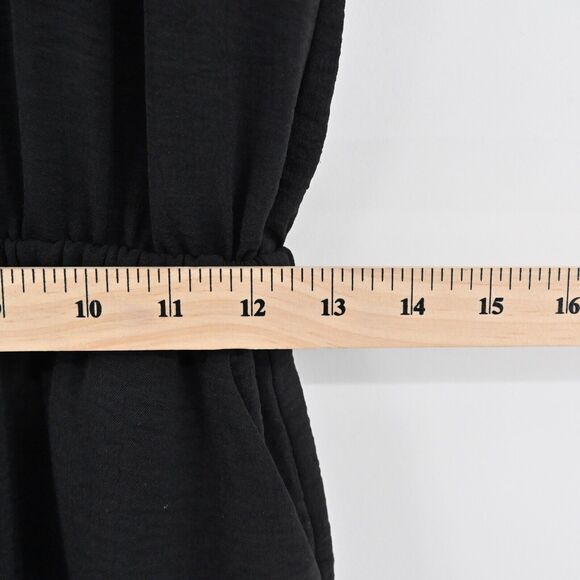 GILLI Jumpsuit Womens Size S Black Sleeveless Mock Neck Drawstring Waist Jogger‎ - Picture 12 of 14